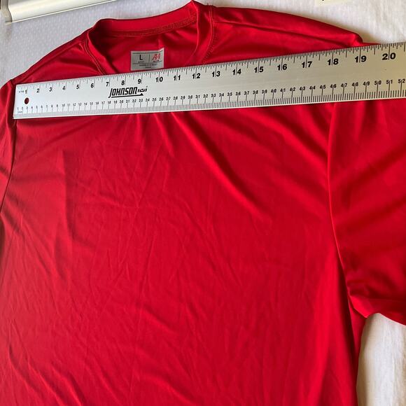 A4 Men’s Short Sleeve T-shirt size L, Solid Red - Picture 3 of 7